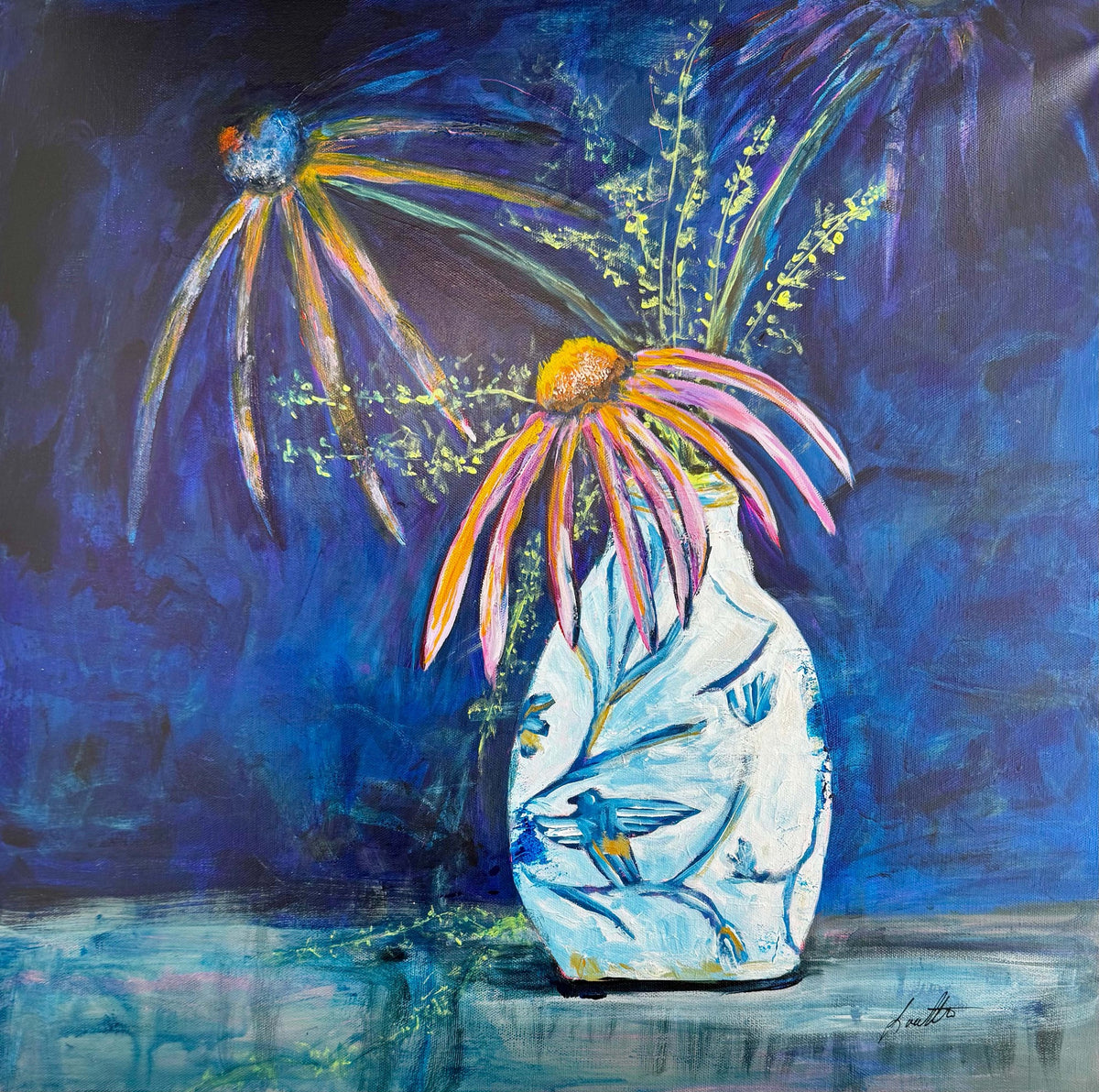 They Refused to Behave original mixed-media floral painting