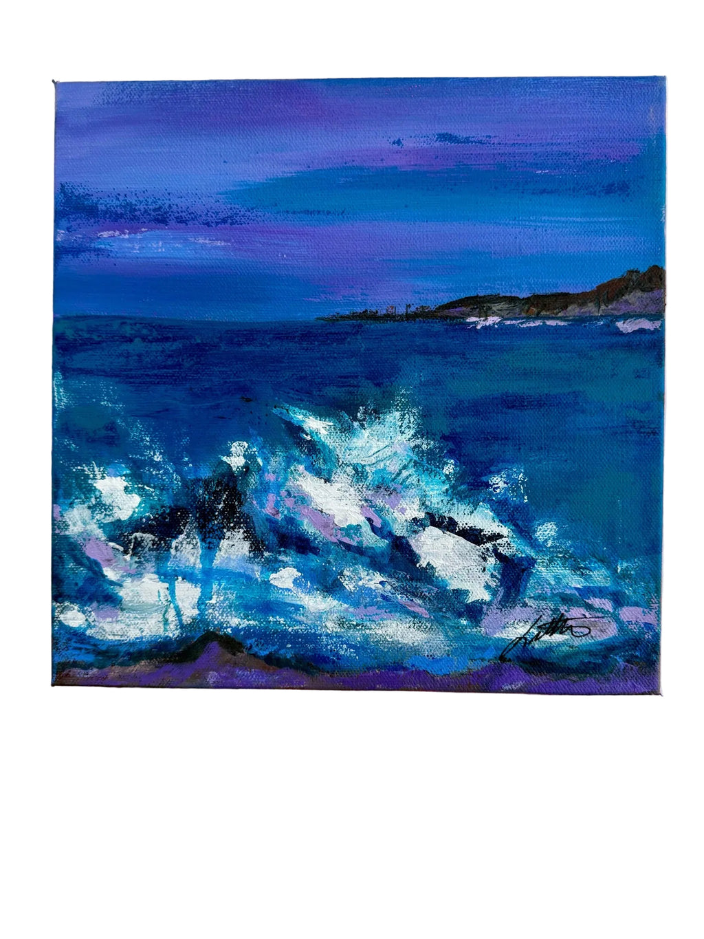 The Ocean Was Doing Most of the Talking, original Kitty Hawk seascape by Loretta Kennedy