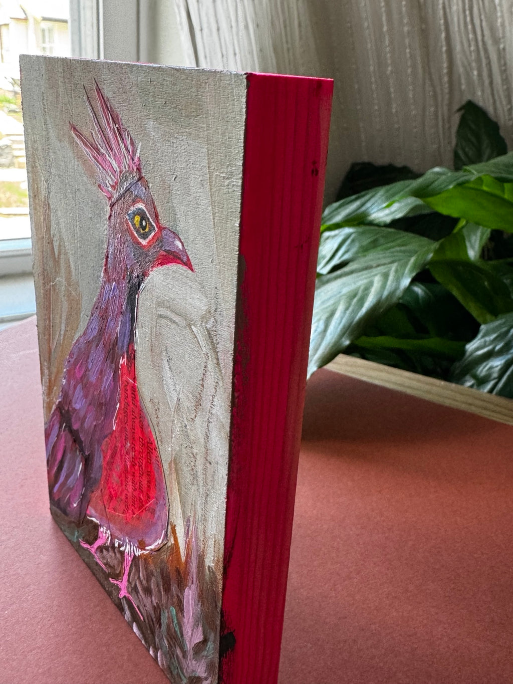 Side view of Partridge Field Note Louise showing painted panel edge