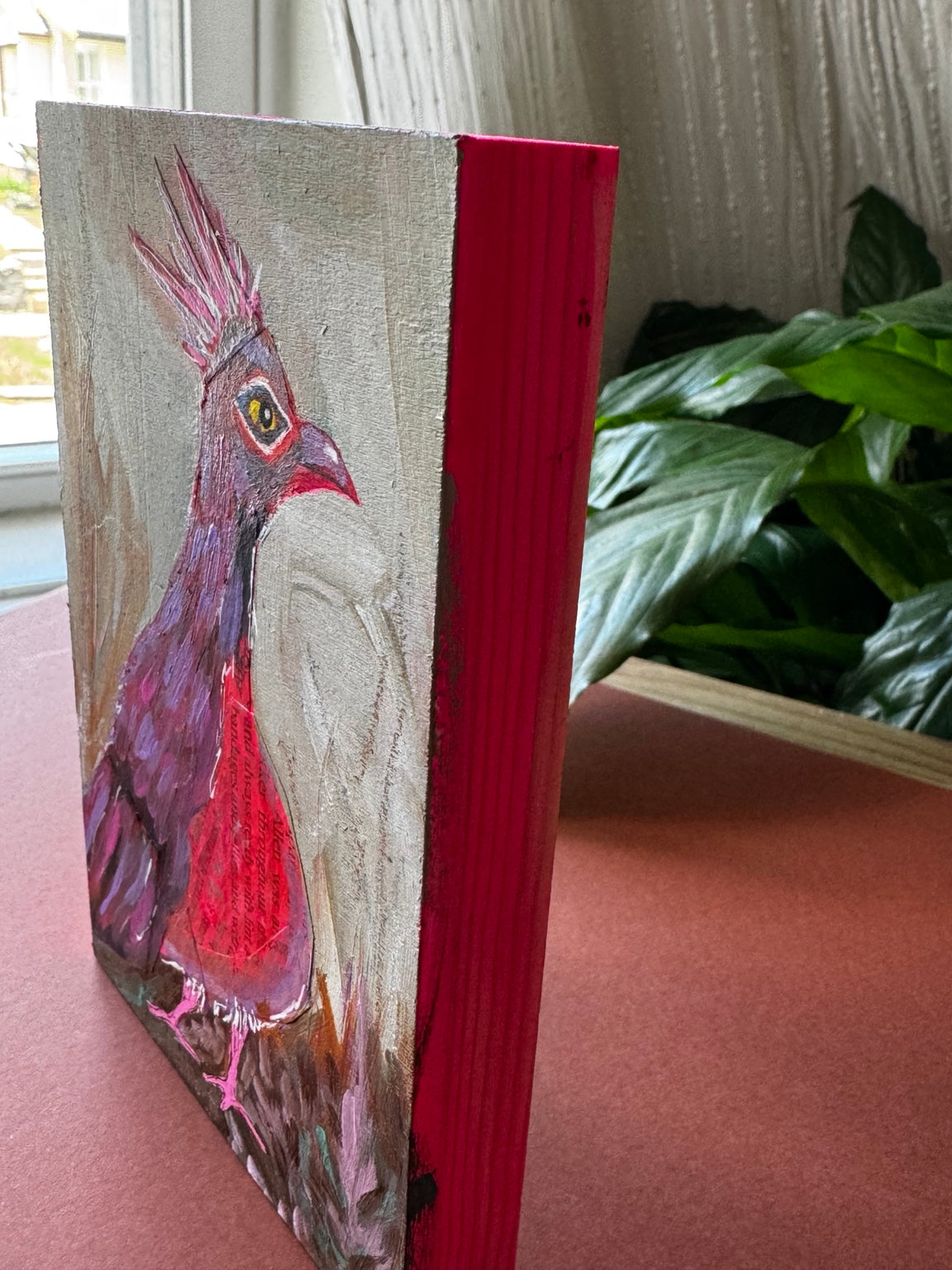 Side view of Partridge Field Note Louise showing painted panel edge